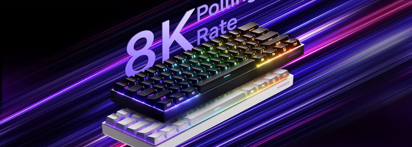 Bàn phím cơ MonsGeek FUN60 Max SP White Glare Magnetic